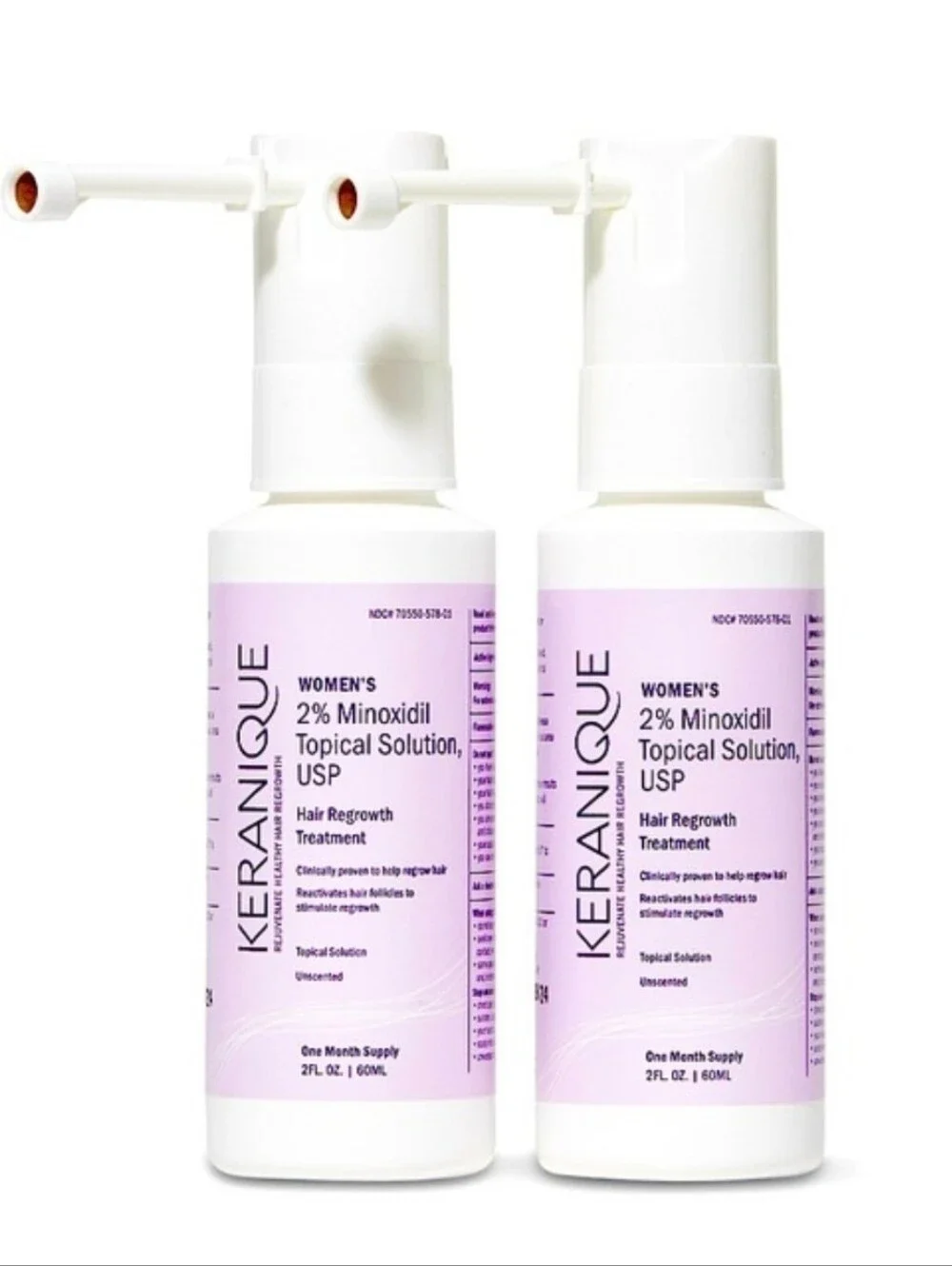 Keranique ✨️ Women’s 2% Minoxidil Topical Solution - Set Of 2. NIB